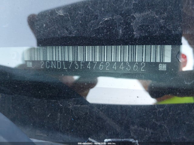 46045943 :رقم المزاد ، 2CNDL73F476244362 vin ، 2007 Chevrolet Equinox Lt مزاد بيع