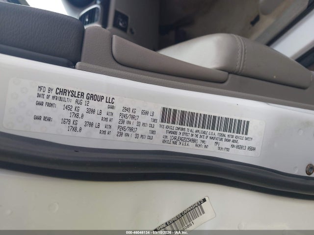Auction sale of the 2013 Jeep Grand Cherokee Laredo, vin: 1C4RJEAG2DC549801, lot number: 46046134