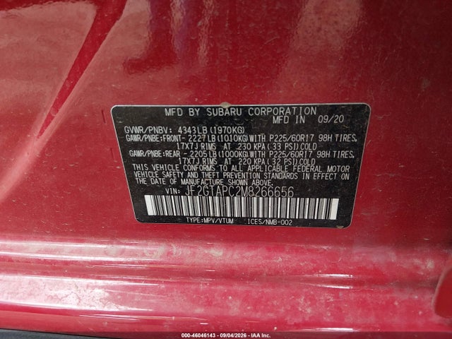 Subaru Crosstrek Premium 2021 JF2GTAPC2M8266656 Image 9