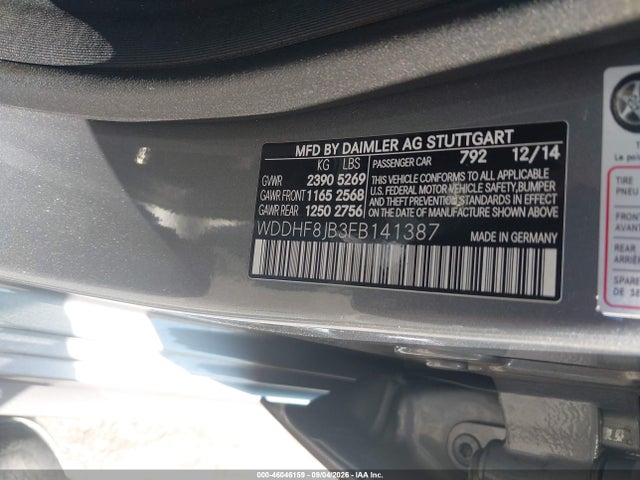 Aukcja sprzedaży 2015 Mercedes-benz E 350 4matic, vin: WDDHF8JB3FB141387, numer aukcji: 46046159