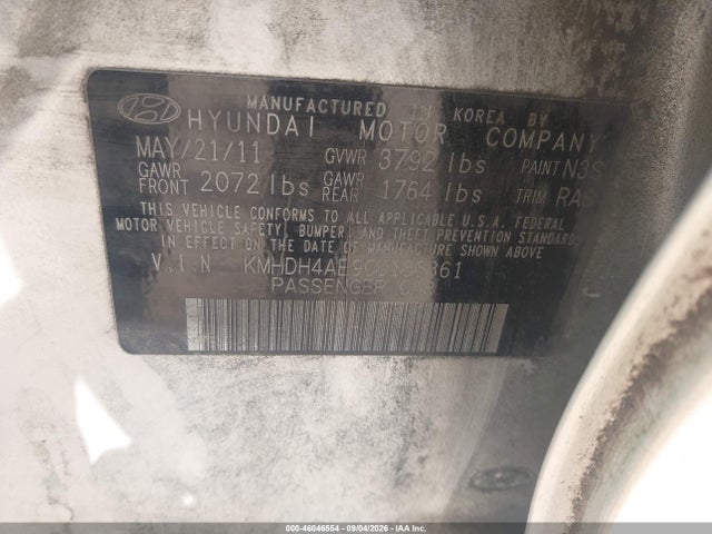 Продаж на аукціоні авто 2012 Hyundai Elantra Gls (ulsan Plant), vin: KMHDH4AE9CU188361, номер лоту: 46046554