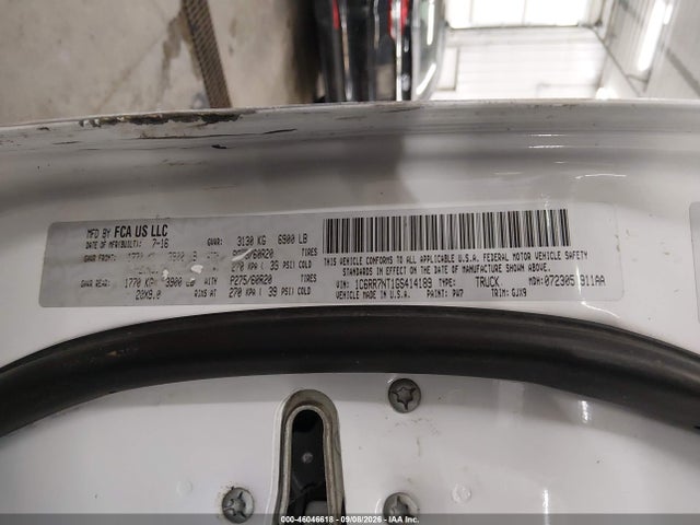 2016 Ram 1500 Laramie მანქანა იყიდება აუქციონზე, vin: 1C6RR7NT1GS414189, აუქციონის ნომერი: 46046618