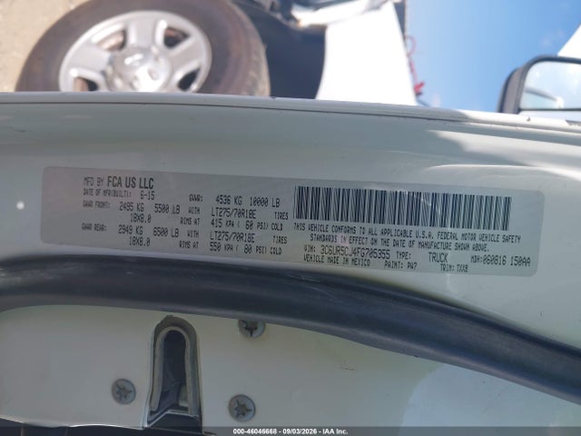 Aukcja sprzedaży 2015 Ram 2500 Tradesman, vin: 3C6UR5CJ4FG705355, numer aukcji: 46046668