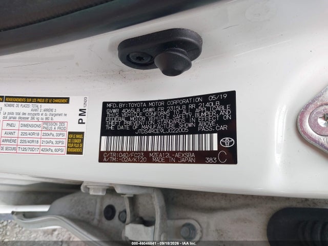 Toyota COROLLA SE 2020 JTDS4RCE9LJ022005 Image 9