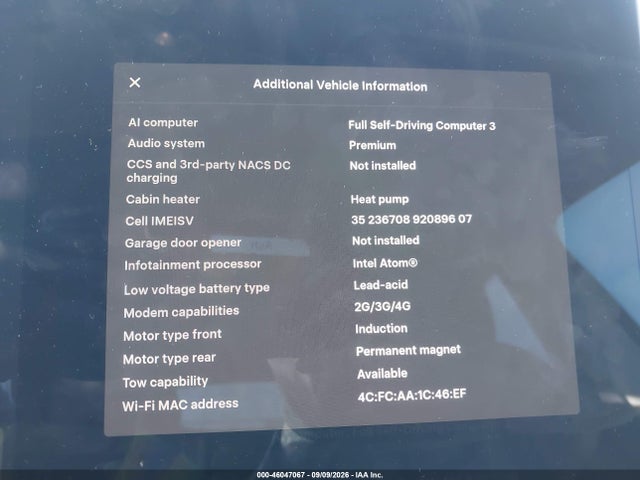 Продажа на аукционе авто 2021 Tesla Model Y Long Range Dual Motor All-wheel Drive, vin: 5YJYGDEE4MF240914, номер лота: 46047067