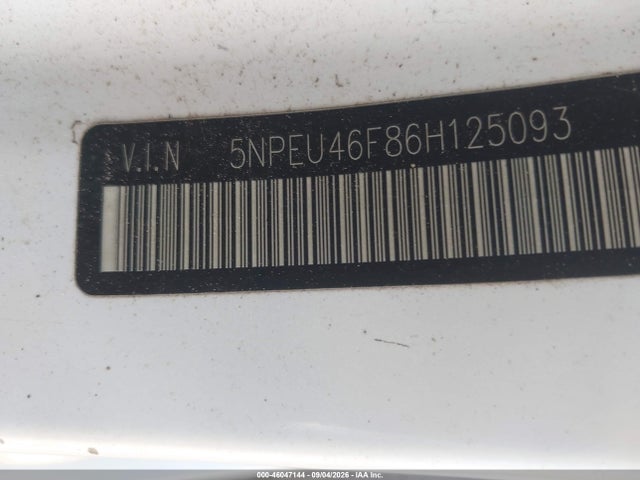 Продажа на аукционе авто 2006 Hyundai Sonata Gls V6/lx V6, vin: 5NPEU46F86H125093, номер лота: 46047144