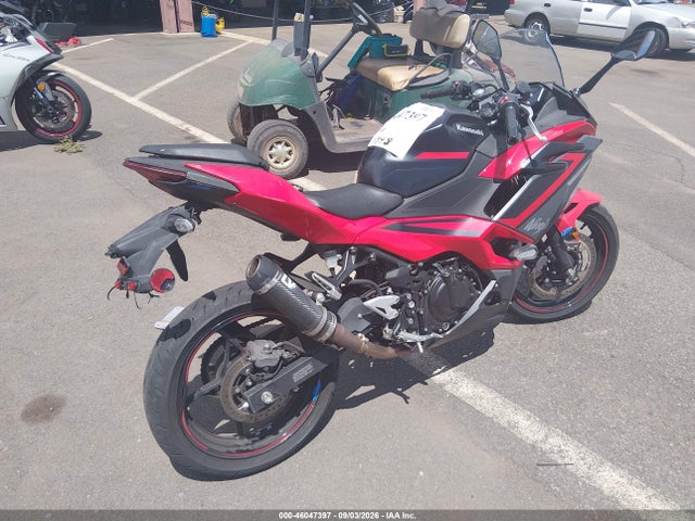 2025 Kawasaki Ex500 A/b მანქანა იყიდება აუქციონზე, vin: ML5EXGJ1XSDA40659, აუქციონის ნომერი: 46047397