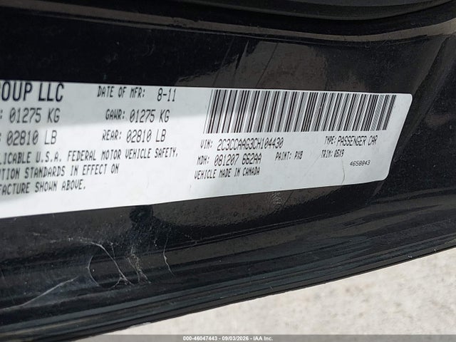 Aukcja sprzedaży 2012 Chrysler 300, vin: 2C3CCAAG3CH104430, numer aukcji: 46047443