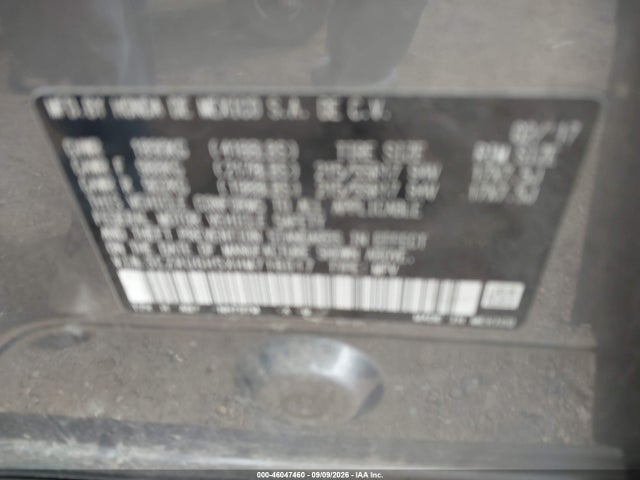 46047460 :رقم المزاد ، 3CZRU6H5XHM716017 vin ، 2017 Honda Hr-v Ex مزاد بيع