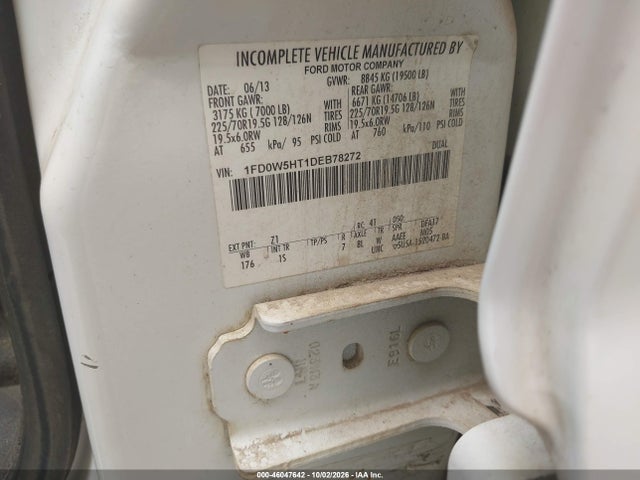 2013 Ford F-550 Chassis Xl მანქანა იყიდება აუქციონზე, vin: 1FD0W5HT1DEB78272, აუქციონის ნომერი: 46047642