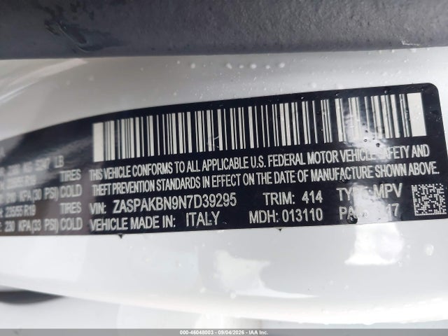 Aukcja sprzedaży 2022 Alfa Romeo Stelvio Ti Awd, vin: ZASPAKBN9N7D39295, numer aukcji: 46048003