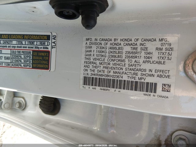 Honda CR-V LX 2019 2HKRW6H38KH223674 Image 9