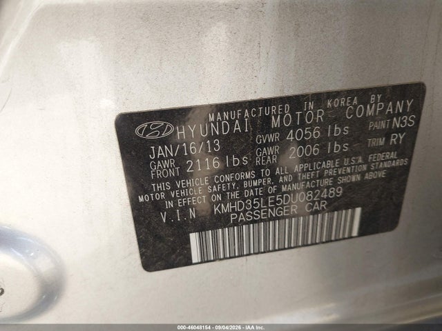 46048154 :رقم المزاد ، KMHD35LE5DU082489 vin ، 2013 Hyundai Elantra Gt مزاد بيع