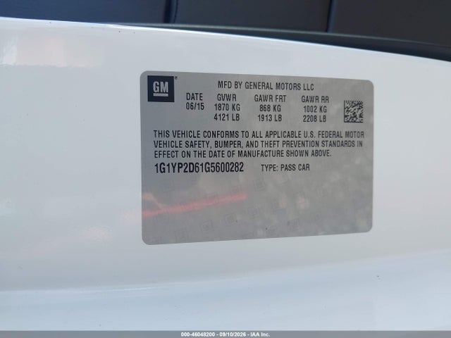 1G1YP2D61G5600282 Chevrolet Corvette Z06