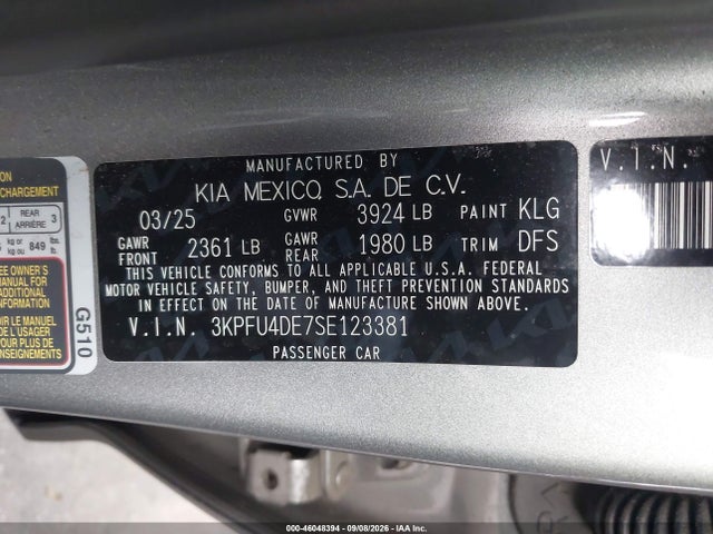KIA K4 Ex 2025 3KPFU4DE7SE123381 Image 9