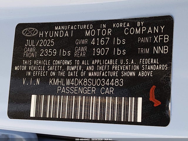 2025 Hyundai Elantra N მანქანა იყიდება აუქციონზე, vin: KMHLW4DK8SU034483, აუქციონის ნომერი: 46048402