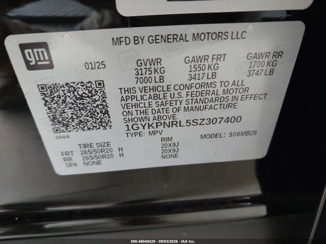 1GYKPNRL5SZ307400 Cadillac Lyriq Luxury 1 Rwd