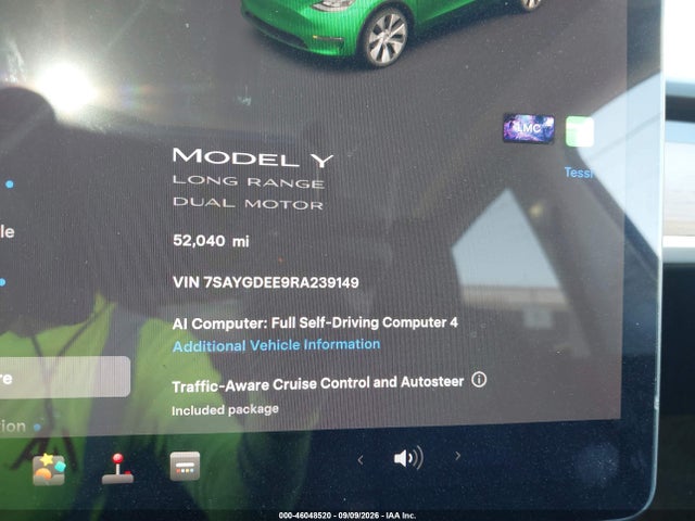 Aukcja sprzedaży 2024 Tesla Model Y Long Range Dual Motor All-wheel Drive, vin: 7SAYGDEE9RA239149, numer aukcji: 46048520