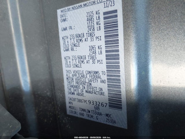 Продажа на аукционе авто 2023 Nissan Rogue Sv Intelligent Awd, vin: 5N1BT3BB7PC933267, номер лота: 46048536