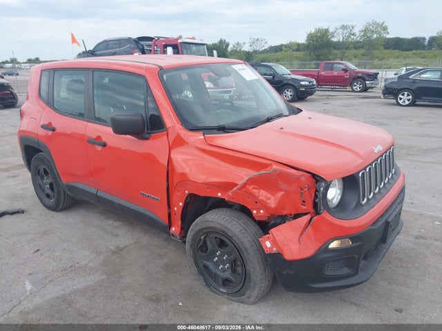 2018 Jeep Renegade Sport 4x4 მანქანა იყიდება აუქციონზე, vin: ZACCJBAB2JPH71853, აუქციონის ნომერი: 46048617