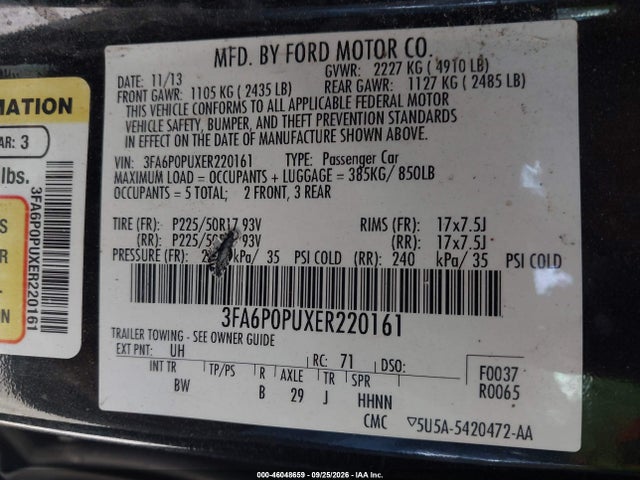 Ford Fusion Energi Se Luxury 2014 3FA6P0PUXER220161 Image 9