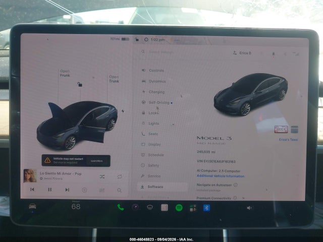 46048823 :رقم المزاد ، 5YJ3E1EA6JF163163 vin ، 2018 Tesla Model 3 Long Range/mid Range مزاد بيع