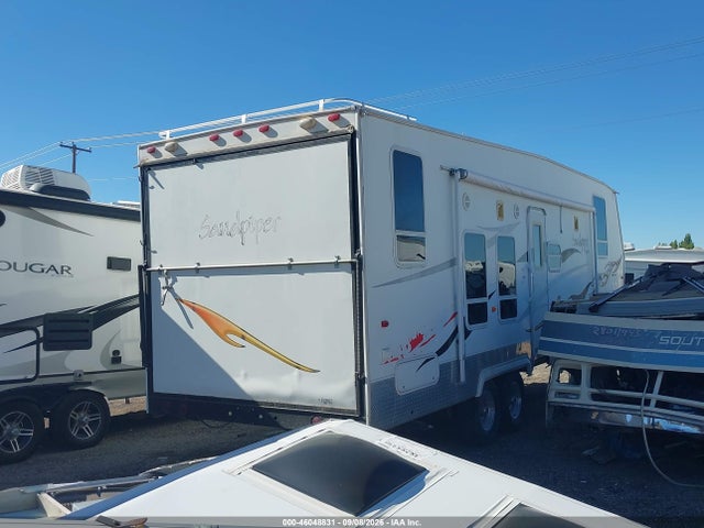 2006 Forest River Sandpiper Toyhauler Travel Trailer მანქანა იყიდება აუქციონზე, vin: 4X4FSAH256C018446, აუქციონის ნომერი: 46048831