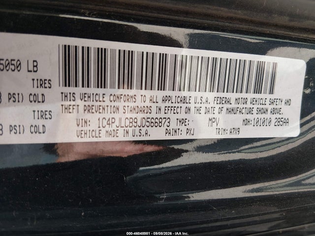1C4PJLCB9JD566873 Jeep Cherokee Latitude Fwd