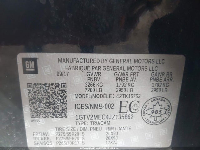 GMC Sierra 1500 Sle 2018 1GTV2MEC4JZ135862 Image 9