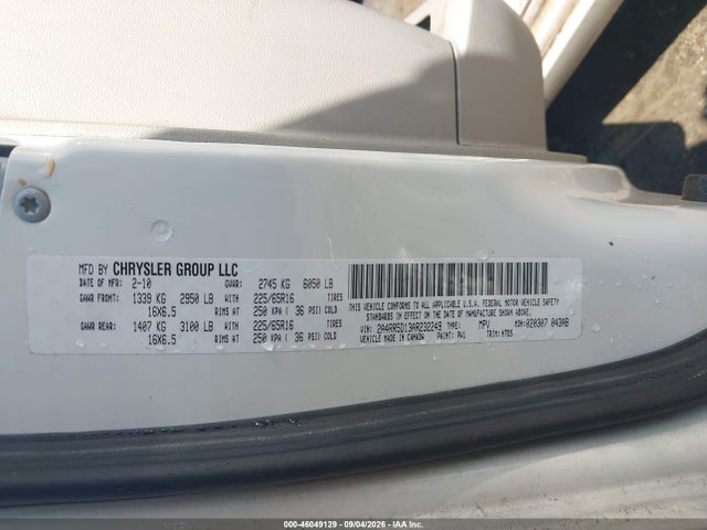 Продажа на аукционе авто 2010 Chrysler Town & Country Touring, vin: 2A4RR5D13AR232249, номер лота: 46049129