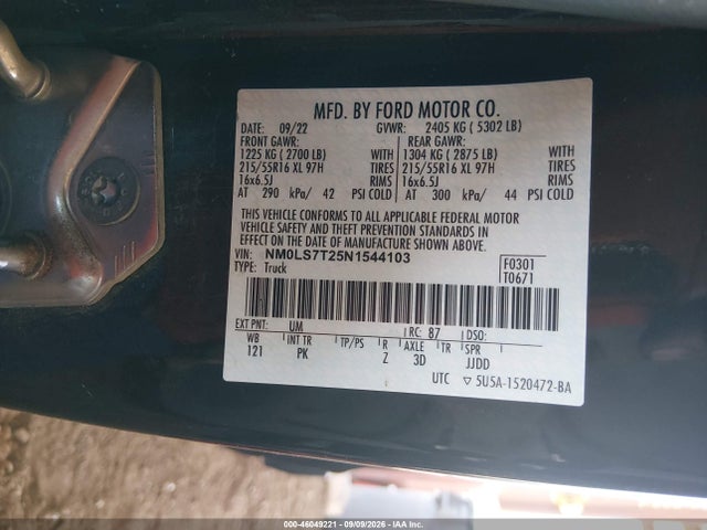 Ford Transit Connect Xlt 2022 NM0LS7T25N1544103 Image 9