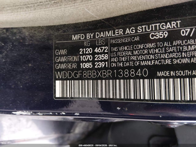 Продаж на аукціоні авто 2011 Mercedes-benz C 300 Luxury 4matic/sport 4matic, vin: WDDGF8BBXBR138840, номер лоту: 46049525