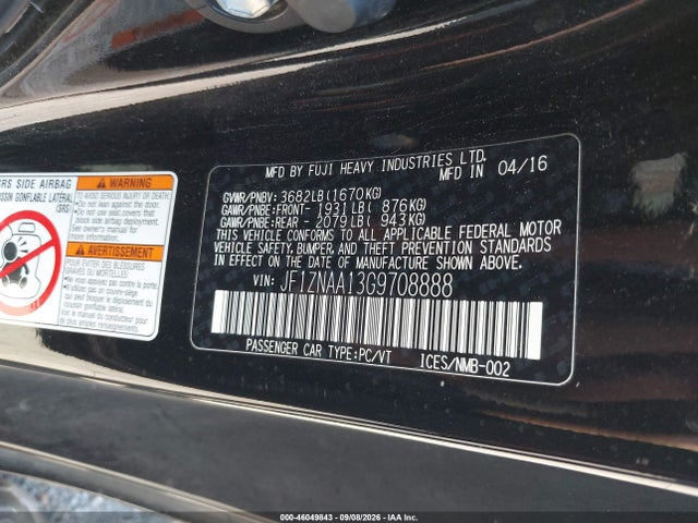 Продажа на аукционе авто 2016 Scion Fr-s, vin: JF1ZNAA13G9708888, номер лота: 46049843