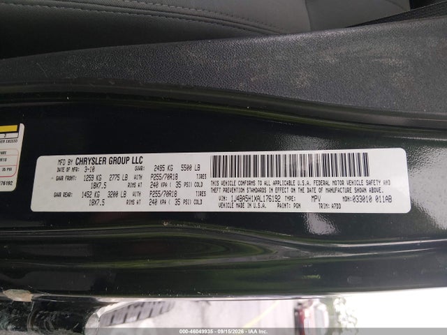 Aukcja sprzedaży 2010 Jeep Wrangler Unlimited Sahara, vin: 1J4BA5H1XAL176192, numer aukcji: 46049935