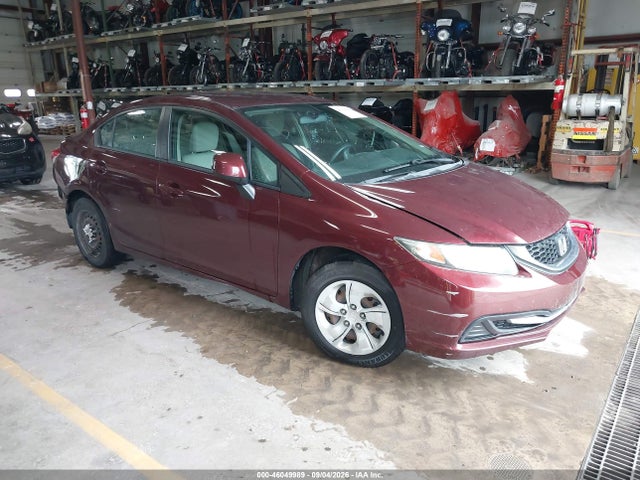 Продаж на аукціоні авто 2013 Honda Civic Lx, vin: 19XFB2F58DE066277, номер лоту: 46049989