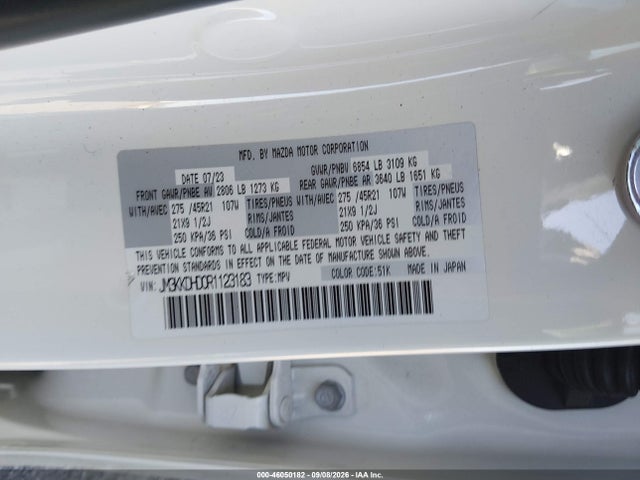 Продаж на аукціоні авто 2024 Mazda Cx-90 3.3 Turbo Premium, vin: JM3KKDHD0R1123183, номер лоту: 46050182