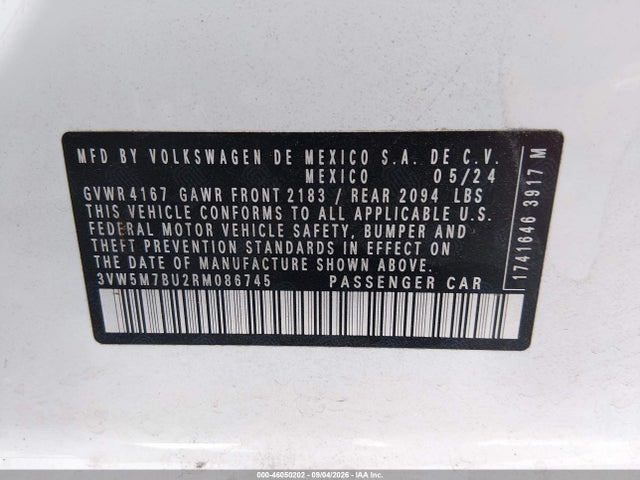 Volkswagen Jetta 1.5t S 2024 3VW5M7BU2RM086745 Image 9