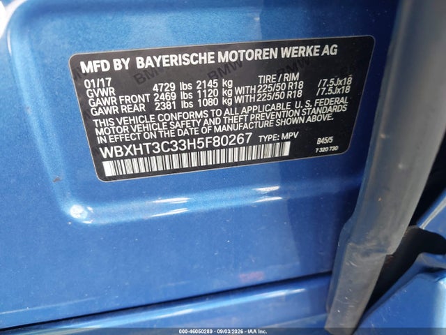 Auction sale of the 2017 Bmw X1 Xdrive28i, vin: WBXHT3C33H5F80267, lot number: 46050289