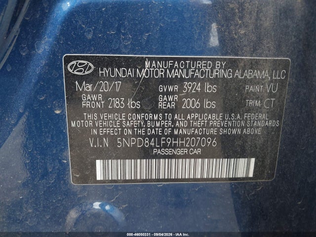 Aukcja sprzedaży 2017 Hyundai Elantra Value Edition, vin: 5NPD84LF9HH207096, numer aukcji: 46050331