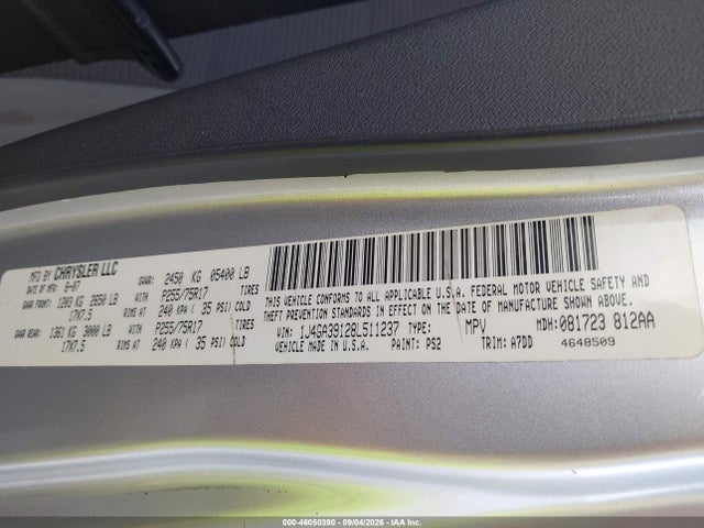 Продажа на аукционе авто 2008 Jeep Wrangler Unlimited X, vin: 1J4GA39128L511237, номер лота: 46050390