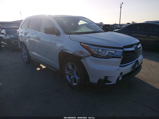 46050520 :رقم المزاد ، 5TDDCRFH0FS009345 vin ، 2015 Toyota Highlander Hybrid Limited مزاد بيع