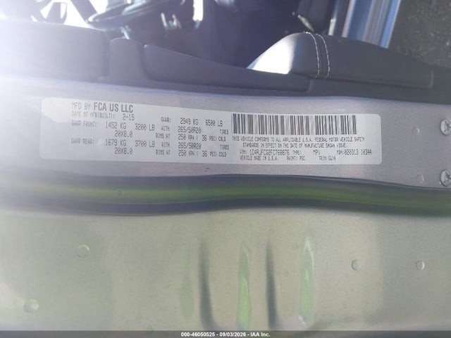 Aukcja sprzedaży 2015 Jeep Grand Cherokee Overland, vin: 1C4RJFCG2FC768876, numer aukcji: 46050525
