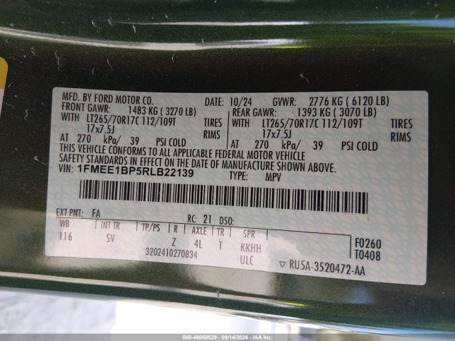Ford Bronco Black Diamond 2024 1FMEE1BP5RLB22139 Image 9