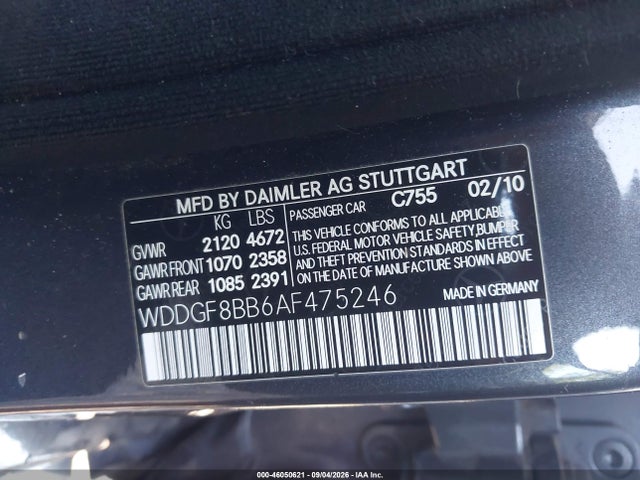 Продаж на аукціоні авто 2010 Mercedes-benz C 300 Sport 4matic, vin: WDDGF8BB6AF475246, номер лоту: 46050621