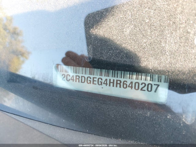 46050724 :رقم المزاد ، 2C4RDGEG4HR640207 vin ، 2017 Dodge Grand Caravan Gt مزاد بيع