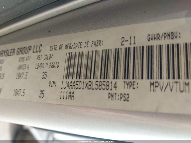 Aukcja sprzedaży 2011 Jeep Wrangler Sahara, vin: 1J4AA5D1XBL585814, numer aukcji: 46050865