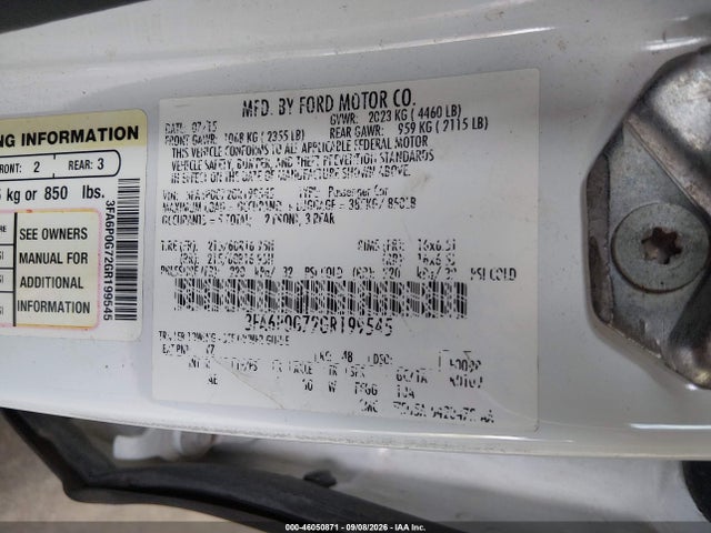 2016 Ford Fusion S მანქანა იყიდება აუქციონზე, vin: 3FA6P0G72GR199545, აუქციონის ნომერი: 46050871