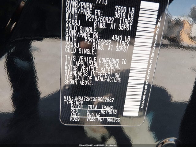 JN8AZ2NEXE9062832 Infiniti QX80