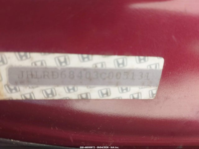 Aukcja sprzedaży 2003 Honda Cr-v Lx, vin: JHLRD68403C005131, numer aukcji: 46050972