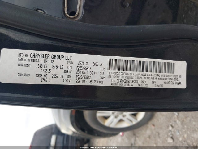 Продажа на аукционе авто 2012 Dodge Journey Sxt, vin: 3C4PDCBB3CT353441, номер лота: 46051072